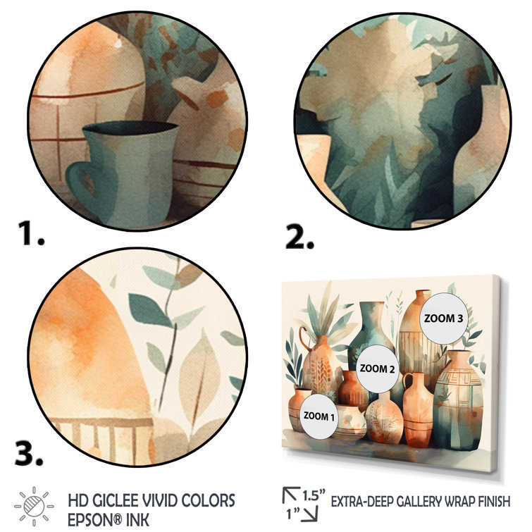 Red Barrel Studio® Rosslyn " Orange And Green Soulful Ceramic Vase I